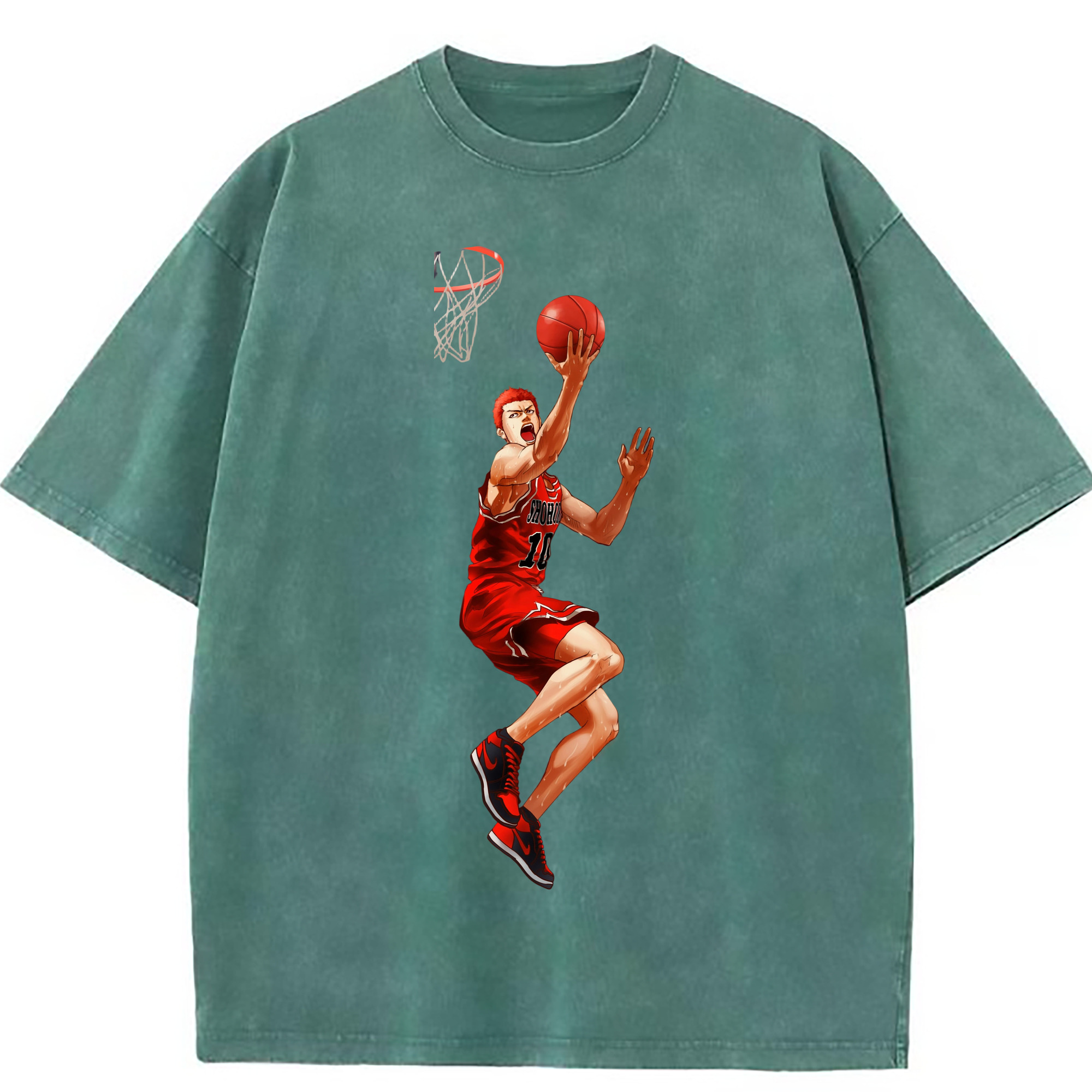 （画像用） SLAM DUNK／スラムダンク 綿100% ヴィンテージ風 半袖Tシャツ（フロントプリント）